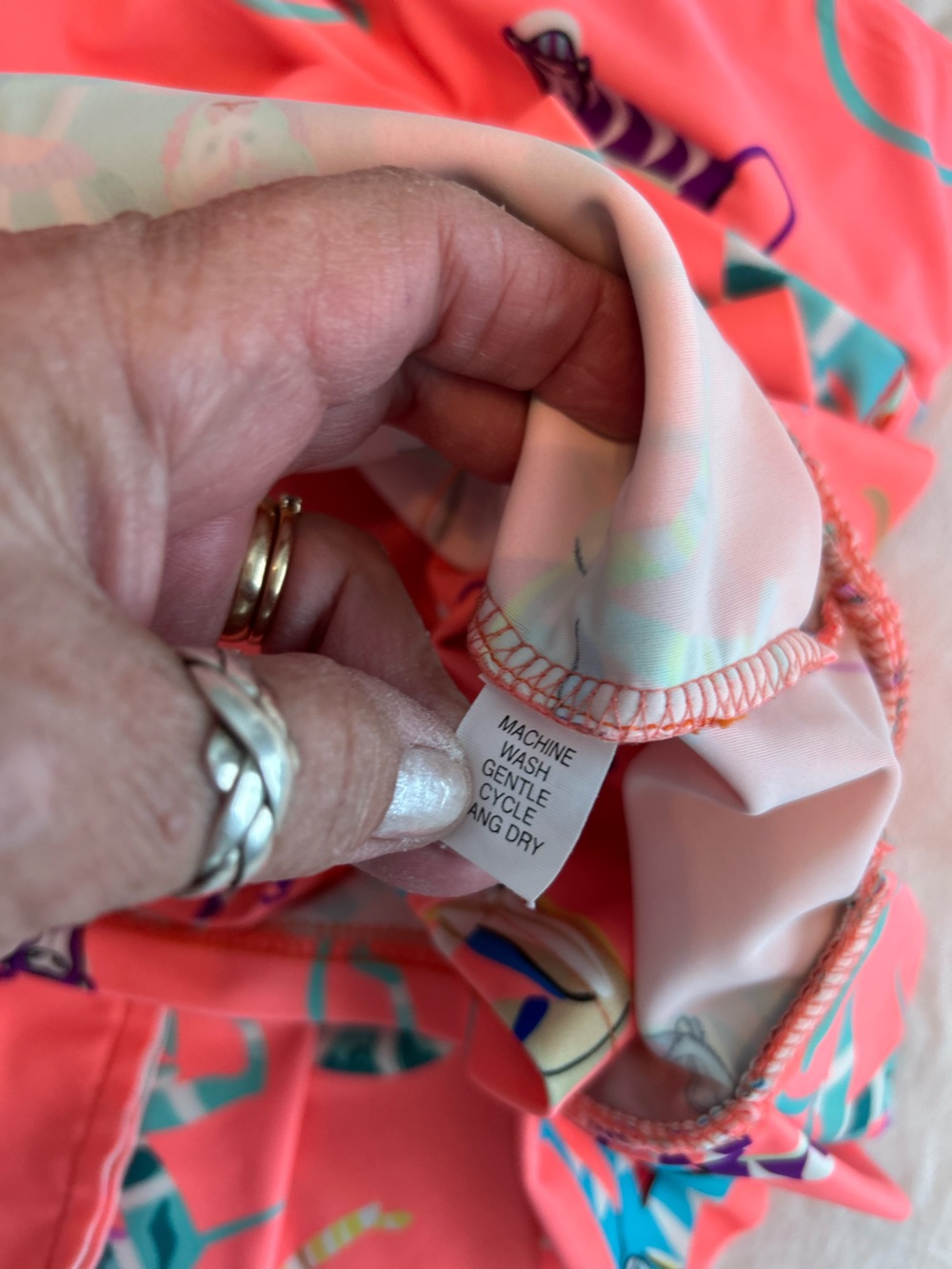 Tzu Tzu Coral Monkey Print Skort - Picture 12 of 12